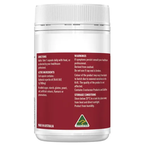 Viên uống dầu nhuyễn thể Healthy Care Wild Krill Oil 1000mg - Bổ sung Omega-3, hỗ trợ sức khỏe tim mạch và khớp, chống oxy hóa hiệu quả