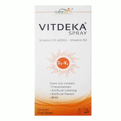 Vitdeka Spray Vitamin D3 & K2 Dạng Xịt Cho Bé - Tăng Cường Hấp Thu Canxi, Phát Triển Chiều Cao, Hương Thơm Tự Nhiên