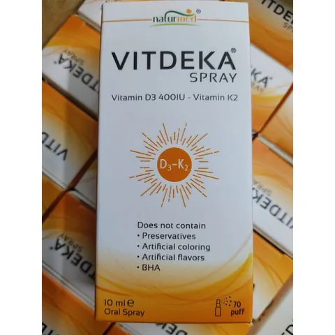 Vitdeka Spray Vitamin D3 & K2 Dạng Xịt Cho Bé - Tăng Cường Hấp Thu Canxi, Phát Triển Chiều Cao, Hương Thơm Tự Nhiên