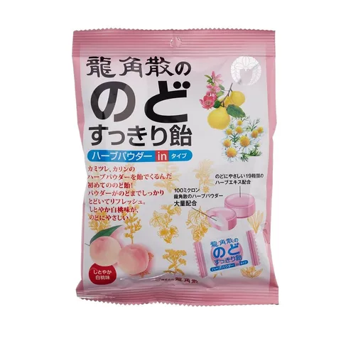 Kẹo Ngậm Ho Ryukakusan Nhật Bản - Hỗ Trợ Giảm Ho, Làm Dịu Cổ Họng, Vị Mật Ong, Việt Quất, Đào, Bạc Hà - Sản Phẩm Tự Nhiên Chất Lượng Cao