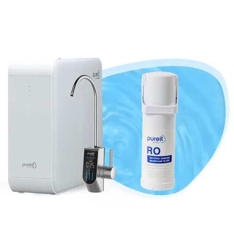 Lõi lọc RO Pureit Delica UR5840 cho máy lọc âm tủ bếp - Loại bỏ 99% mối nguy hại trong nước, công suất 18.000L, thiết kế nhỏ gọn