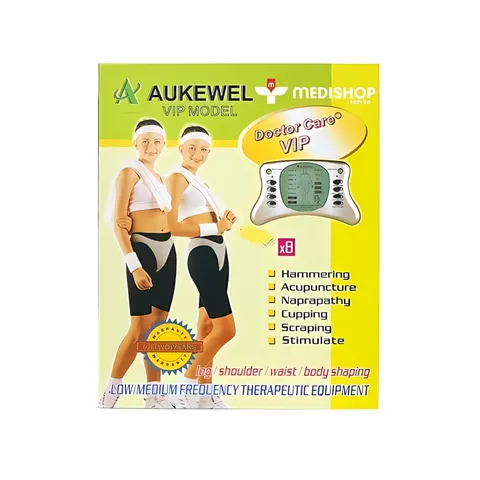 Máy massage xung điện Aukewel - 8 miếng dán, 6 chế độ, hỗ trợ thư giãn cơ bắp, cải thiện sức khỏe và lưu thông máu