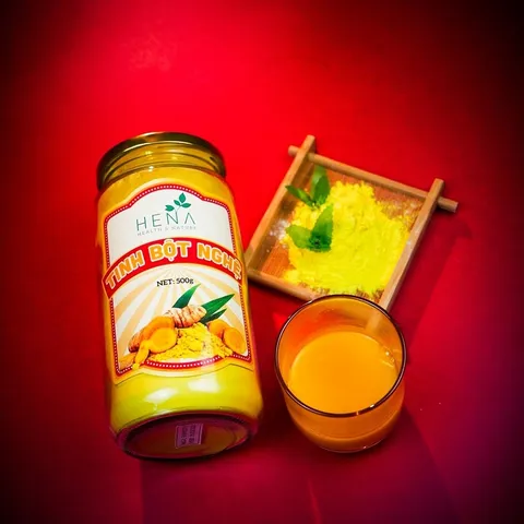 Tinh Bột Nghệ Nguyên Chất Hena 500g - Hỗ Trợ Làm Đẹp, Cải Thiện Sức Khỏe, Giảm Cân, Chống Oxy Hóa - Thực Phẩm Chức Năng Cao Cấp