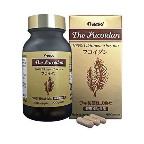 Viên uống Fucoidan tảo nâu Okinawa Waki - Hỗ trợ sức khỏe từ tảo Mozuku Nhật Bản, 90 viên, tự nhiên, tinh khiết 100%