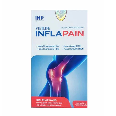 Viên Uống Vietlife Inflapain Hỗ Trợ Xương Khớp - Sản Phẩm Bổ Sung Chắc Khỏe Xương Khớp với Nano Curcumin và Gừng