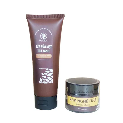 Combo Sữa Rửa Mặt Hữu Cơ Wonmom + Kem Nghệ Tươi Dưỡng Da Cho Mẹ Bầu - Làm Sạch, Nuôi Dưỡng & Ngừa Mụn Từ Thiên Nhiên