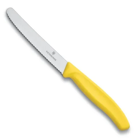 Dao Gọt Lưỡi Răng Cưa Victorinox 11cm - Dụng Cụ Nhà Bếp Đa Năng Cắt Chính Xác Cho Cà Chua và Xúc Xích