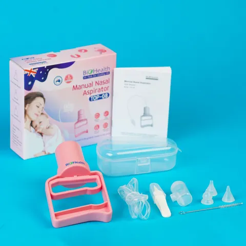 Dụng cụ hút mũi Biohealth Top-08 cho bé - Hút nhẹ nhàng, an toàn với đầu silicon mềm, tiện lợi cho mẹ chăm sóc sức khỏe trẻ nhỏ