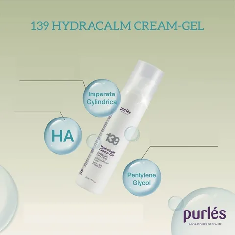 Kem Dưỡng Ẩm Purles 139 HydraCalm Cream-Gel 50ml - Giúp Làm Dịu Da Kích Ứng Sau Laser, Dưỡng Ẩm Hiệu Quả