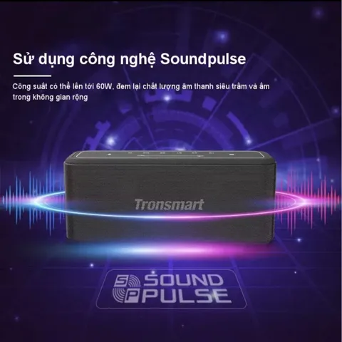 Loa Bluetooth 5.0 Tronsmart Mega Pro 60W - Chống Nước IPX5, Thời Gian Chơi 10 Giờ, Âm Thanh Rõ Ràng, Pin 10400mAh