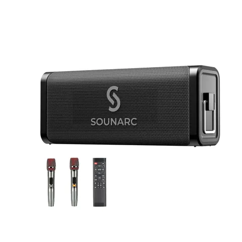 Loa Bluetooth Sounarc M1 80W Kèm 2 Micro Karaoke - Chất Lượng Âm Thanh Tuyệt Vời, Kết Nối Bluetooth 5.0, Pin 8000mAh, Khả Năng Kháng Nước IPX6