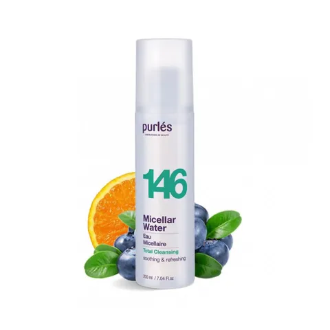 Nước Tẩy Trang Purles 146 Micellar Water 200ml - Làm Sạch Sâu, Dành Cho Da Nhạy Cảm, Không Chứa Paraben, Dầu Khoáng