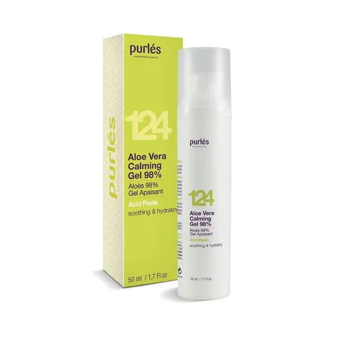 Gel Dưỡng Ẩm Purles 124 Aloe Vera 98% - Hỗ Trợ Làm Dịu Da Kích Ứng, Dưỡng Ẩm hiệu quả cho mọi loại da 50ml