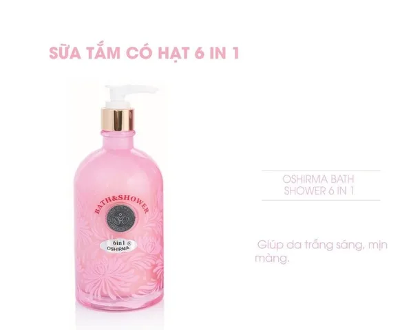Sữa Tắm Làm Sáng Mịn Da 6 in 1 Oshirma Bath & Shower - Dưỡng Da Trắng Sáng Mịn Màng Với Hoa Cúc Nhật, Hương Thơm Quyến Rũ
