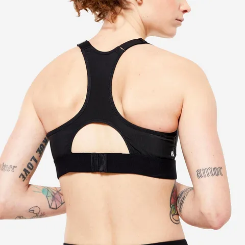 Áo Bra Fitness Nữ 900 Decathlon Domyos 8589403 Màu Đen - Áo Tập Gym Thể Thao, Nâng Đỡ Vòng 1, Chất Liệu Thoáng Khí, Co Giãn Tốt