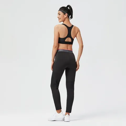 Áo Bra Fitness Nữ 900 Decathlon Domyos 8589403 Màu Đen - Áo Tập Gym Thể Thao, Nâng Đỡ Vòng 1, Chất Liệu Thoáng Khí, Co Giãn Tốt