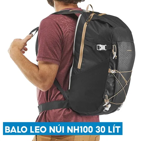 Balo thể thao leo núi 30L Decathlon Quechua NH100 - Chất liệu cao cấp, thiết kế đa năng, thoáng khí và đệm êm ái cho chuyến dã ngoại lý tưởng