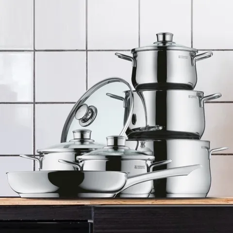 Bộ Nồi 6 Món WMF Diadem Plus Thép Không Gỉ 18/10 - Nồi Nấu Đa Năng Cho Tất Cả Các Loại Bếp, Bộ Nồi Chất Lượng Cao