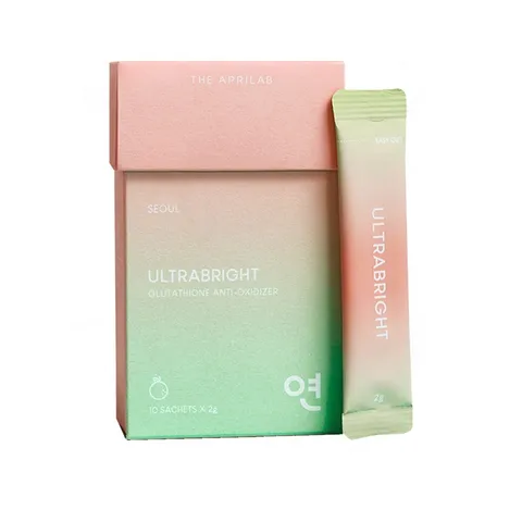Bột Uống Ultrabright Whitening Glutathione The Aprilab - Hỗ Trợ Dưỡng Trắng Da Toàn Thân, Ngăn Nếp Nhăn, Vị Cam Ngon, Hộp 10 Gói