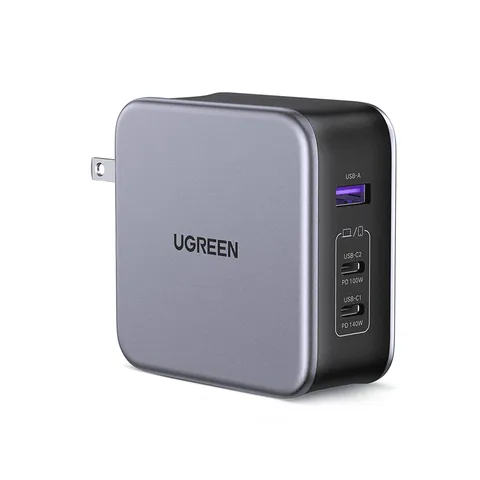 Củ Sạc Nhanh 3 Cổng Ugreen Nexode GaN 140W CD289 - Sạc Đa Năng Cho Laptop & Điện Thoại Với Công Nghệ PD 3.1 và GaN II