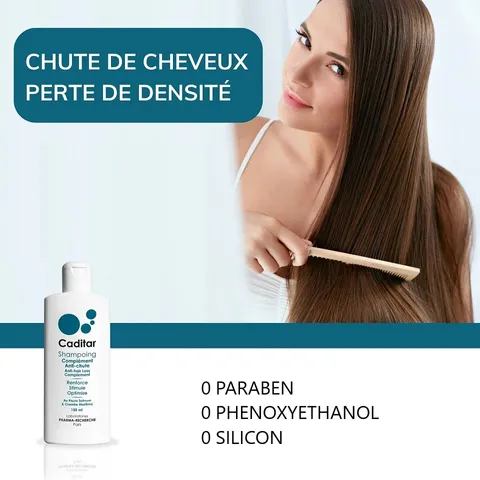 Dầu Gội Caditar Shampoing Complement Anti-Chute 150ml - Hỗ Trợ Giảm Rụng Tóc, Làm Sạch Tóc và Da Đầu, Dưỡng Tóc Khỏe Mượt
