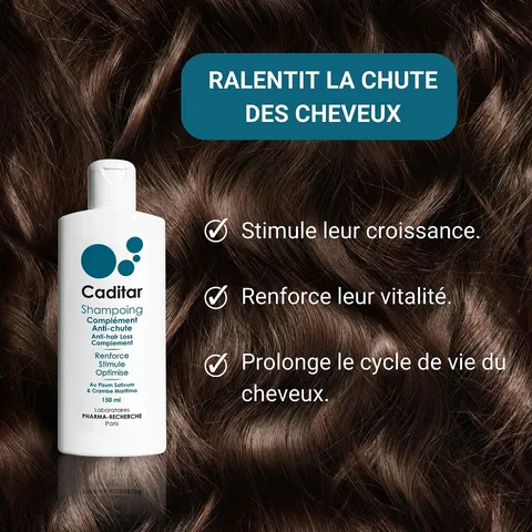Dầu Gội Caditar Shampoing Complement Anti-Chute 150ml - Hỗ Trợ Giảm Rụng Tóc, Làm Sạch Tóc và Da Đầu, Dưỡng Tóc Khỏe Mượt