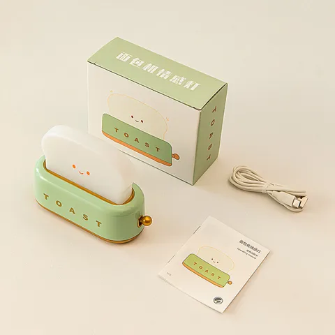 Đèn Ngủ Hình Máy Nướng Bánh Mì - Độc Đáo, Tiết Kiệm Điện, Điều Chỉnh Độ Sáng, Chế Độ Hẹn Giờ - Quà Tặng Dễ Thương Cho Gia Đình