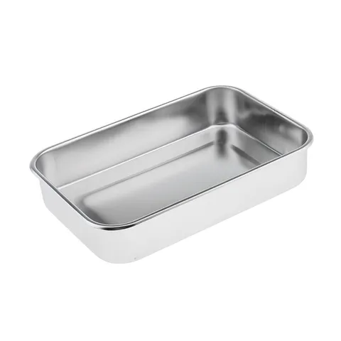 Hộp Đựng Dụng Cụ Y Tế Inox Có Nắp Đậy - Kích Thước 24cm x 16cm x 5cm, Bền Đẹp, Tiện Lợi Cho Spa, Nha Khoa, Thẩm Mỹ Viện