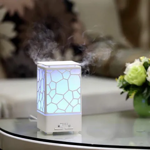 Máy Khuếch Tán Tinh Dầu Đèn Ngủ LED 7 Màu - Thiết Bị Gia Đình Thông Minh, Phát Tán Hương Thơm, Tự Động Tắt Khi Hết Nước
