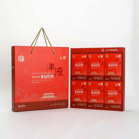 Nước Hồng Sâm 6 Năm Tuổi Hansamin Hàn Quốc - Bổ Sung Dinh Dưỡng, Tăng Cường Trí Nhớ & Sức Khỏe - Hộp 30 Gói 70ml