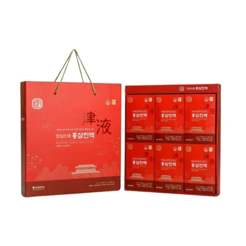 Nước Hồng Sâm 6 Năm Tuổi Hansamin Hàn Quốc - Bổ Sung Dinh Dưỡng, Tăng Cường Trí Nhớ & Sức Khỏe - Hộp 30 Gói 70ml
