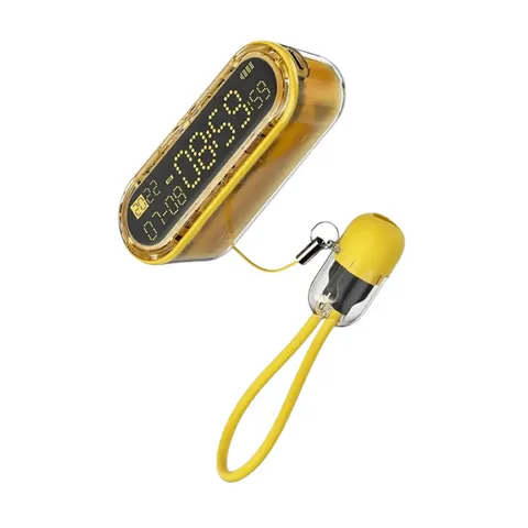 Sạc Dự Phòng Shargeek Capsule Gravity 5000mAh USB-C Kiêm Đồng Hồ LED Đa Năng - Sạc Nhanh 20W, Thiết Kế Trong Suốt, Hàng Chính Hãng