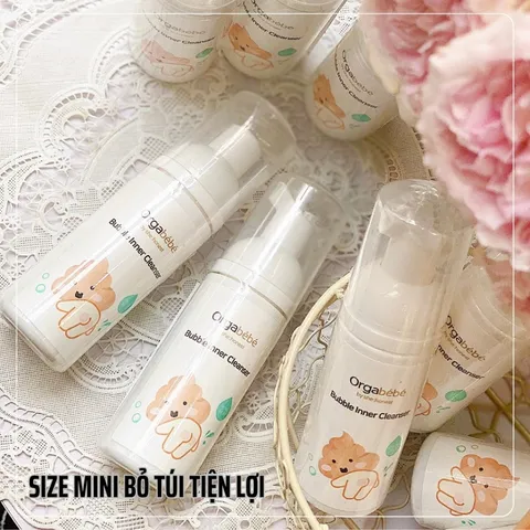 Set Chăm Sóc Da Mini Orgabebe Travel Kit 4 Món - Bọt Vệ Sinh, Sữa Tắm Gội, Kem Dưỡng Ẩm Cho Bé An Toàn Từ Sơ Sinh
