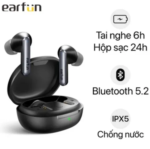 Tai Nghe Bluetooth TWS EarFun Air S - Chống Nước IPX5, Cảm Ứng Chạm, Âm Thanh Cao Cấp, Thời Gian Sử Dụng 30 Giờ