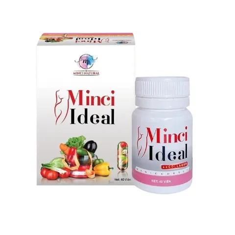 Viên Uống Giảm Cân Minci Ideal - Hỗ Trợ Tăng Chuyển Hóa, Ngăn Mỡ Dư Thừa, Vóc Dáng Thon Thả - Lọ 40 Viên Thiên Nhiên An Toàn