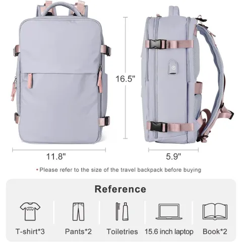 Balo du lịch Ceymme chống nước cho laptop 15,6 inch - Balo thời trang nữ đa năng, chịu lực tốt, chống trộm, nhiều ngăn tiện lợi