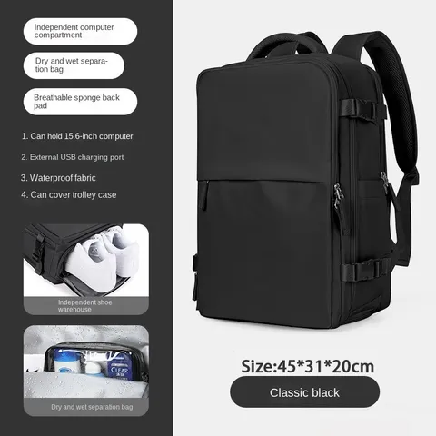 Balo du lịch Ceymme chống nước cho laptop 15,6 inch - Balo thời trang nữ đa năng, chịu lực tốt, chống trộm, nhiều ngăn tiện lợi