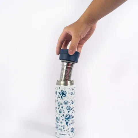 Bình Giữ Nhiệt Inox Kim Mã Thịnh Vượng 450ml Kèm Lọc Trà Thông Minh - Giữ Nhiệt 12 Giờ Cho Nước Nóng và Lạnh