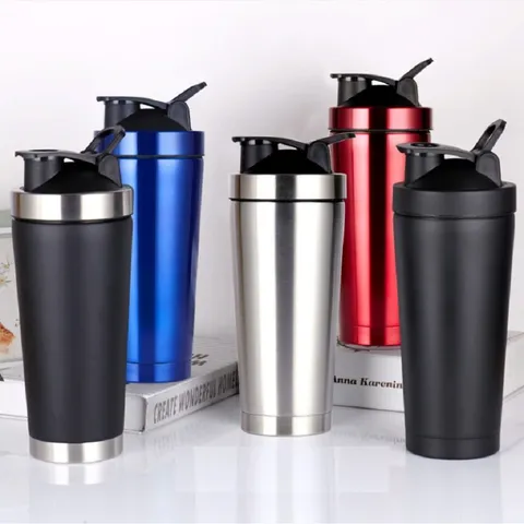 Bình Lắc Inox Shaker miDoctor 750ml - Giữ Nhiệt 6-12h, có Quả Lắc Chuyên Dụng Cho Người Tập Gym, Thể Hình