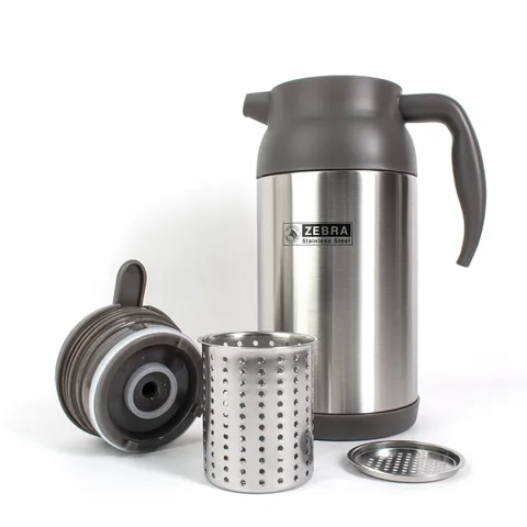 Bình lọc trà giữ nhiệt Zebra 112412 dung tích 1.6L - Thiết kế bền bỉ, chất liệu an toàn, khả năng giữ nhiệt 12 giờ, phù hợp gia đình và văn phòng