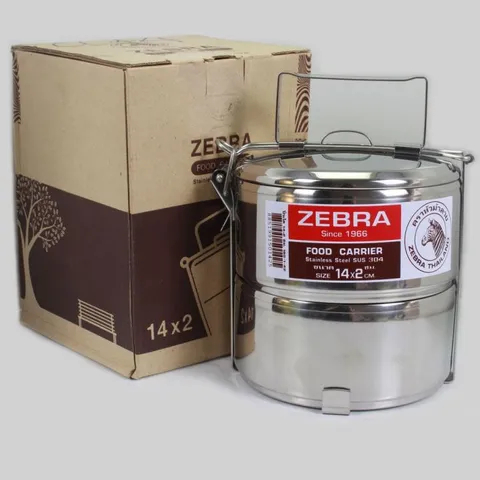 Hộp Đựng Thức Ăn Inox 304 Zebra 150142 - Thiết Kế 2 Tầng Cao Cấp, Chịu Lực, Thân Thiện Sức Khỏe