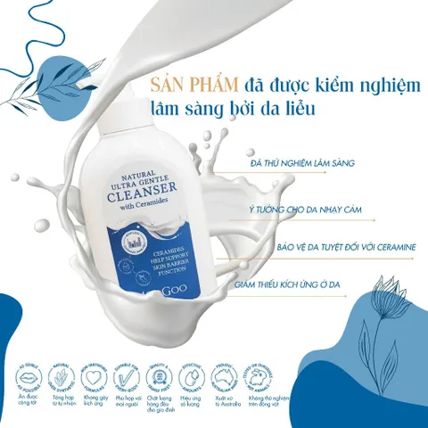 Gel tắm dịu nhẹ MooGoo Natural Ultral Gentle 500ml - Sữa tắm và rửa mặt an toàn cho trẻ sơ sinh, da nhạy cảm