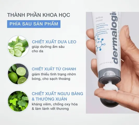 Kem Dưỡng Ẩm Dermalogica Active Moist - Dành Cho Da Dầu & Hỗn Hợp, Cải Thiện Kết Cấu Da, Khóa Ẩm Tiêu Chuẩn, Chống Kích Ứng