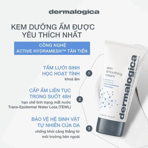 Kem Dưỡng Ẩm Dermalogica Skin Smoothing Cream - Cấp Ẩm, Làm Dịu Da, Phục Hồi Săn Chắc - Phí Hợp Da Thường Và Da Khô 50ml