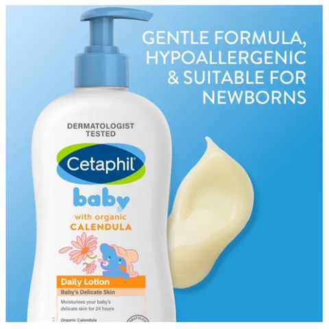 Kem Dưỡng Da Cho Bé Cetaphil Baby 400ml Với Hoa Cúc Hữu Cơ Giúp Dưỡng Ẩm & Bảo Vệ Da Nhạy Cảm, An Toàn & Dịu Nhẹ