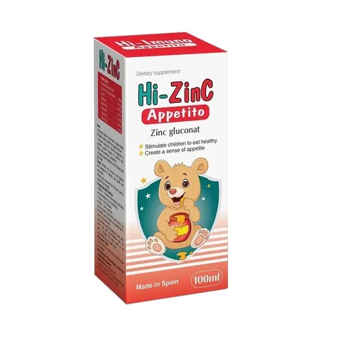 Kẽm Hữu Cơ Cho Bé Hi Zinc Appetito 100ml - Siro Ngon Miệng Tăng Cường Chức Năng Ăn Uống và Phục Hồi Sức Khỏe