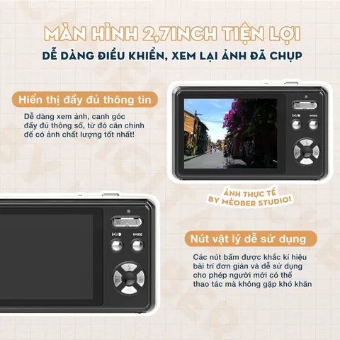Máy ảnh kỹ thuật số Pocket Camera 8x Zoom - Cảm biến CMOS 40-48MP, Quay video HD, Thiết kế nhỏ gọn phù hợp du lịch và quà tặng