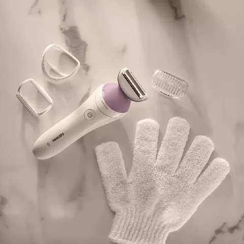 Máy cạo lông cho nữ Philips Lady Shaver BRL136/00 - Thiết kế nhỏ gọn, cạo khô và ướt, an toàn cho da, chăm sóc cá nhân hiệu quả