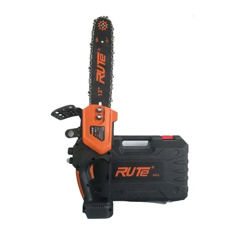 Máy cưa xích pin Rute 12inch - Cắt gỗ dễ dàng với động cơ không chổi than mạnh mẽ, công suất 1600W, khổ cắt 30cm.
