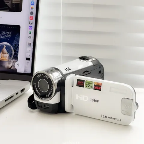 Máy Quay Chụp Kỹ Thuật Số VHS 16MP Vintage - Digital Handy Camera HD, Ống Kính Góc Rộng, Phong Cách Y2K, Quay Phim Chất Lượng Cao